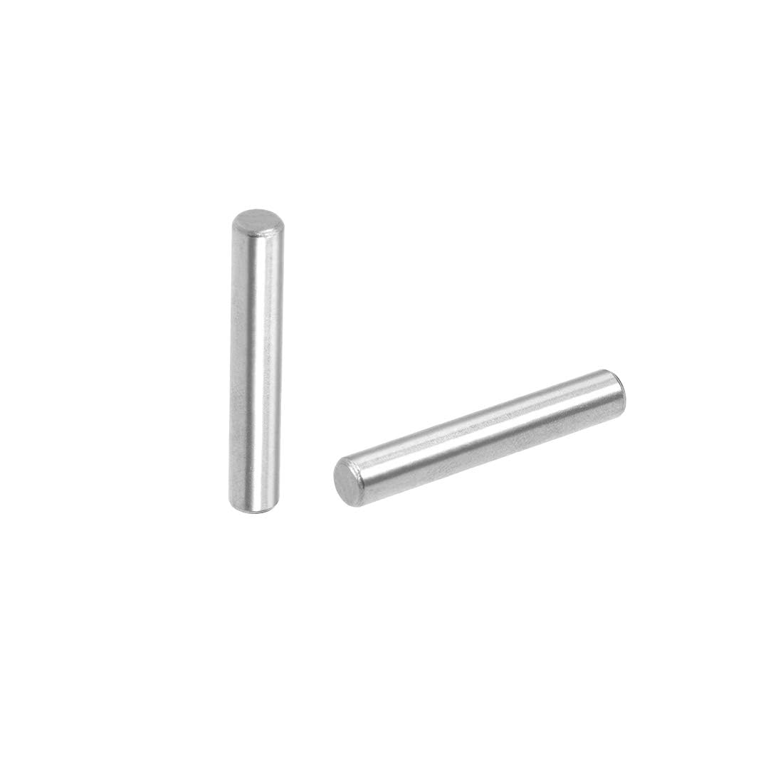 TOP-VIGOR 50Pcs 4mm x 25mm Dowel Pins Shelf Support Pegs, 304 Stainless Steel Cylindrical Shelf Support Pin Fasten Elements Silver Tone
