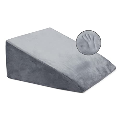 Milliard 12 Inch Bed Wedge Pillow with Memory Foam Top Helps with Acid
