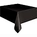Black Solid Rectangular Plastic Table Cover (54