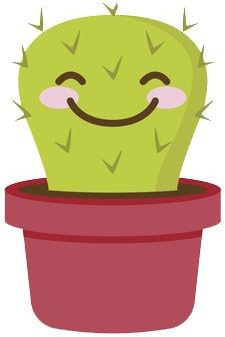 Amazon Adorable Baby多肉植物サボテン絵文字ビニールデカールステッカー 8 Tall グリーン 外装 エアロパーツ 車 バイク