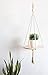 Mkono Wood Hanging Shelf Indoor Macrame Plant Hanger Decorative Flower Pot Holder Boho Home Deco, 40