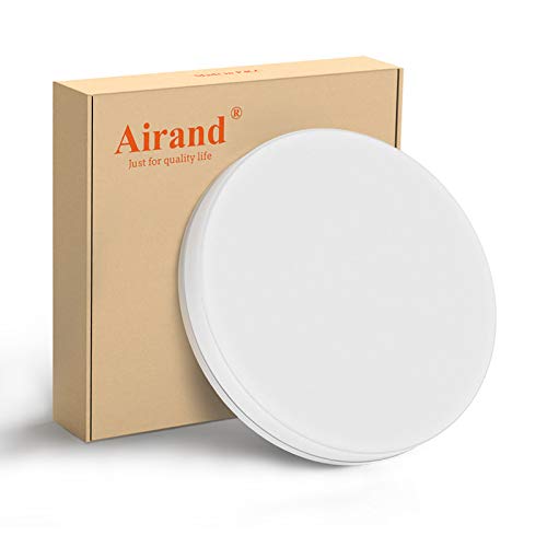 Airand Badezimmer Lampe 18W LED Deckenleuchte LED Deckenlampe IP44 Wasserdicht Badlampe Küchenlampe Ø24CM Led…