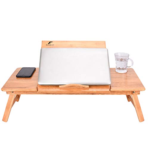 Bamboo Laptop Desk,Large RightLeft Handed Adjustable Portable