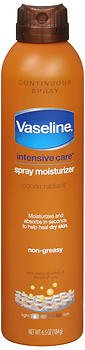 Vaseline, Spray & Go Moisturizer, Cocoa Radiant - 6.5 oz, Pack of 2