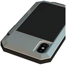 Heavy Duty Protection Doom armor Metal Aluminum phone Case for iPhone 8 Plus X Shockproof Dustproof Cover,White Phone Case,for iPhone 8 Plus