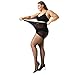 MANZI Women's 2 Pairs Plus Size Control Top Ultra-Soft Pantyhose Size XXL