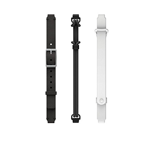 Misfit Wearables MIS9006 3 Pack of Bands, Black Leather, White Sport, Black Paracord