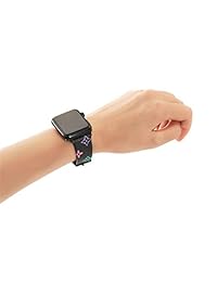 Correa de repuesto para Apple iWatch Leather Series 3 2 1, 1.654 in, 1.496 in, estilo de moda, correa de muñeca con adaptador de metal Rosegold para hombres y mujeres