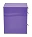 OSP Home Furnishings HPB Heavy Duty 3-Drawer Metal File Cabinet for Standard Files and Office Supplies, Purple Finish