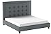 Baxton Studio Hirst Platform Bed, King, Grey