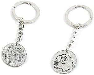 50 x Keychain Keyring Key Ring Chain Jewelry Findings A5XW2 Sheep Sign