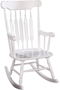 Slat Back Rocking Chair White