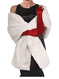 White Faux Fur Shawl Cruella Coat Costume White Faux Fur Coat White Stole