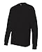Hanes Men's Tagless Long Sleeve T-Shirt with a Pocket - Large - Black