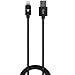 vCharged Black 2 FT Short MFi Certified Lightning Cable Nylon Braided USB Charger Compatible with Latest iPhone, iPad & AirPods primary