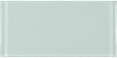 Abolos AMZMET0306-AR Arctic Metro Collection Glass Subway Tile, 3" L x 6" W, Blue/Green, 1 Carton (Covers 10 sq. ft.)