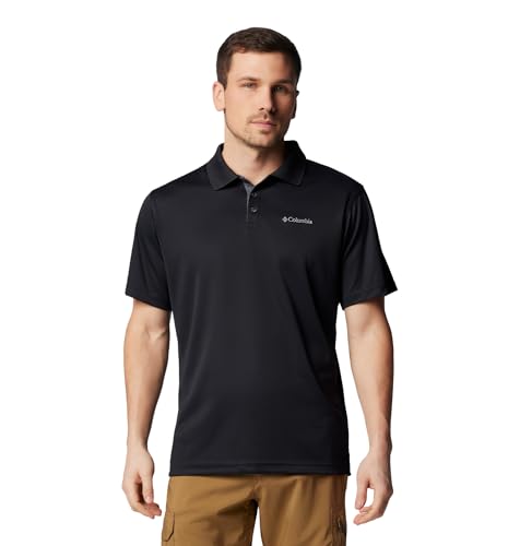 Columbia Mens Utilizer Short Sleeve Polo, Black, X-Large