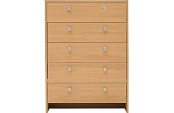 Seville 5 Drawer Chest Beech Effect Amazon Co Uk Kitchen Home