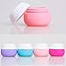 Travel Containers Sets, AMMAX Silicone Cream Jars for toiletries, TSA Approved Travel Size Containers with Hard Sealed Lids for Face Hand Body Cream 20ml (4 Pieces)