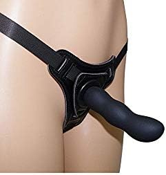 Strap On Double Head Electric Massager Adjustable Harness for Woman Man Couples,Vibrating Massager for Women -Black