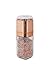 Salt and Pepper Grinder Set - Elegant Square Glass Design with Rose Gold Top - Two Spice Mills with Adjustable Coarseness