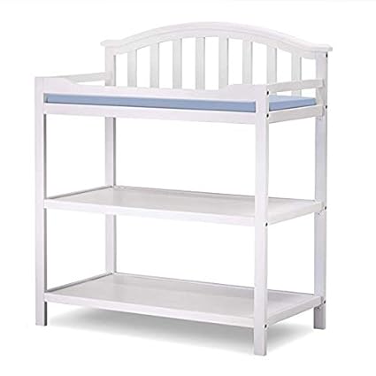 modern white changing table