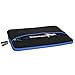 Sleeve Case Evecase 15.6-Inch Ultra-Slim Neoprene Padded Sleeve Pouch Bag w/Accessory Pocket for Laptop/Gaming Laptop/Notebook/Ultrabook/Chromebook (Black and Blue Trim)