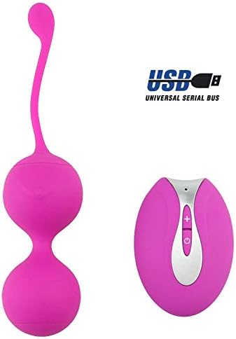 Vibator USB Charging Remote Control Silicone Shrinking Ball Female Manual Stimulate Massage Funny Toy Women,Purple