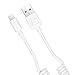 ONE PIX iPhone Charger Cable for Car (3 ft), MFi Certified Coiled Lightning Cable Compatible with iPhone 13Pro Max/13Pro/13/12Pro Max/12Pro/12/11/XS/XS Max/XR/X/8/8 Plus/iPad/iPod White-1pc