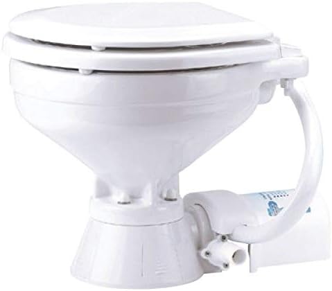 Jabsco 37010 Series Electric Marine Toilet, Push Button Operation, Macerator
