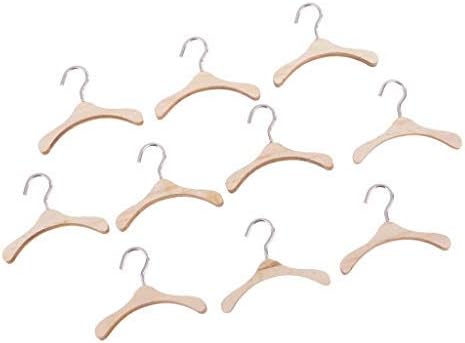 Doll Wooden Clothes Rack Garment Organizer Hangers for 1/8 Dolls Handbags Clothes