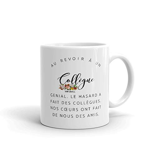 Tasse collegue de travail, cadeaux d'adieu, collègue laissant cadeau, nouveau job présente, tasse à café, tasse à thé, Au revoir à un collègue génial. Le hasard a fait de nous des collègues. - MG0055