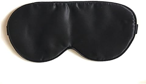 Gliterstar Silk Sleep Mask Blindfold Natural Comfortable Super Smooth Soft Light Blocker Eye Mask (Black)