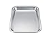 TeamFar Stainless Steel 8''x10''x1'' Toaster Oven Tray, Personal Size Pan, Healthy & Non Toxic, Heavy Duty & Easy Clean, Dishwasher Safe