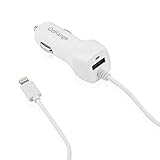 OoRange New Lightning Vehicle Car Charger For iPhone 6 iPhone Plus, 5S, 5, etc - iOS8 Works - USB Socket Rapidly Charges 2 Devices