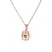 14k Rose Gold Morganite Pendant Necklace, 18"