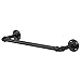 MyGift 20-Inch Wall-Mounted Industrial Steel Gray Metal Pipe Bathroom Hanging Towel Bar
