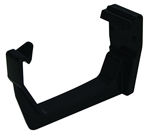 Box of 10 x FLOPLAST Fascia Gutter Bracket RKS1 for 114mm Square gutter system (BLACK)