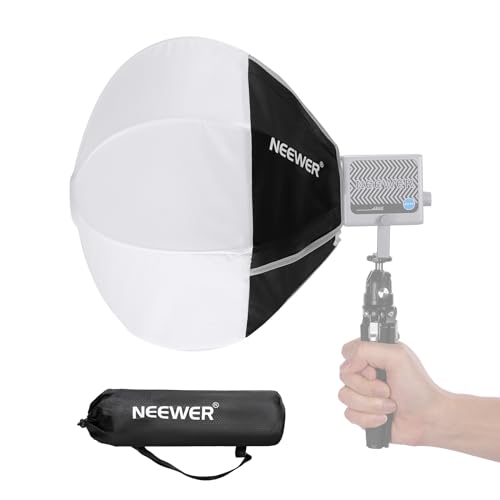 NEEWER 12"/30cm Lantern Softbox for HS60B LED Video Light, Quick Release 360° Omnidirectional Light Diffuser Mini Softbox with Diffuser/Bag for Photo Video Live Stream Portrait Product Shots, NS7L