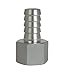 1/2" FPT TO 1/2" BARB - Stainless Steel primary