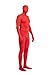 Full Bodysuit Unisex Lycra Spandex Stretch Adult Costume Zentai Disappearing Man Body Suit (Medium, Red)