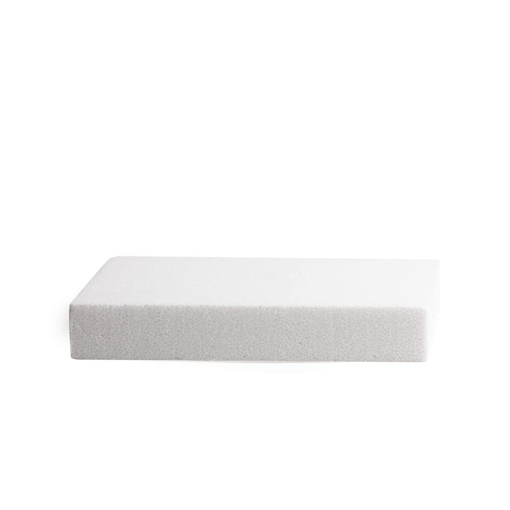Decora 0173929 POLYSTYRENE Rectangle 30X45X5H cm, Polistirolo, Off- White