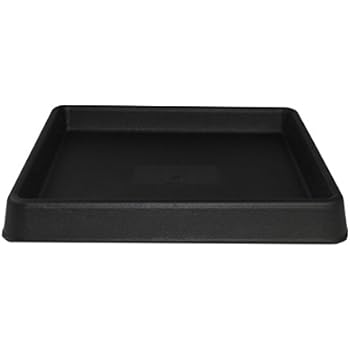 Tusco Products TRSQ15BK Square Saucer, 15-Inch, Black
