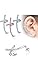 316L Surgical Steel CLEAR COLORED Earring Cross Ear Cartilage Dangle Earring Cuff Cross