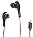 USB Type C Earphones, Acessorz Wired in-Ear Magnetic Earbuds w/Mic, Stereo Bass Noise Cancelling Headphones Gym Sports Headset Compatible with Google Pixel 3/2/XL, Huawei, Essential Phone - Red