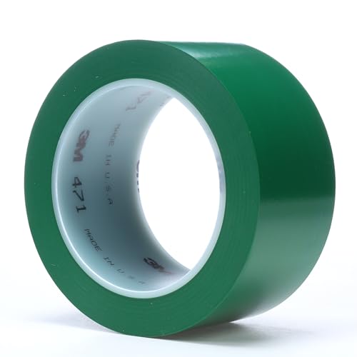 3M 471 Cinta de Marcación y Seguridad, 50 mm x 33 m, 24 unidades, Verde