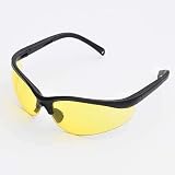 LEDwholesalers UV Protection Adjustable Safety Glasses with Yellow Tint, 7821 (2 Pack)