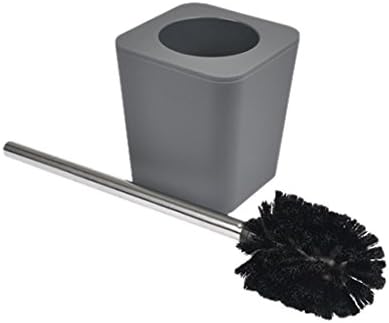 Douceur d'Intérieur Soft Touch Toilet Brush Holder, 11.5 x 11.5 x 5.5 cm anthracite, 11.6 x 11.6 x 38.2 cm