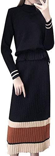 Neiman By Women’s Knit Top & Skirt, Border Set, M – XL