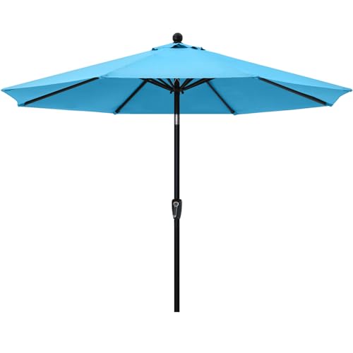 ABCCANOPY Sonnenschirm wasserdicht UV50+ mit Kurbel, Türkis 230cm